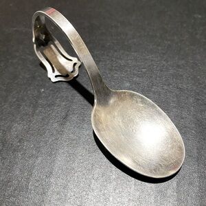 Oneida 1908 Community Baby Toddler Spoon Silver Plate Curved Handle Antique